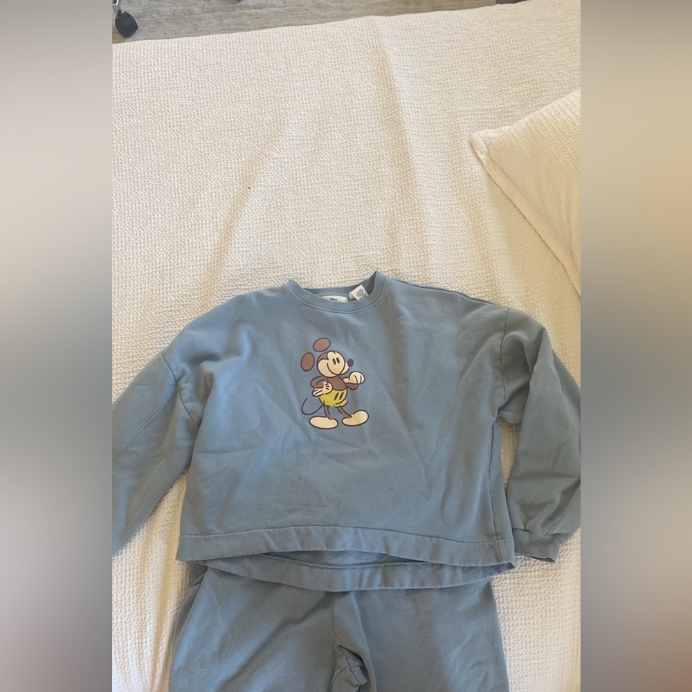 Mickey sweat suit will sell separately but is cuter together!